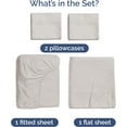 thumbnail image 3 of CGK Linens 4-Piece Luxury Bamboo Cooling Sheet Set - Full Size 100% Bamboo Derived Rayon Premium Bed Sheets, Light Grey, 3 of 7
