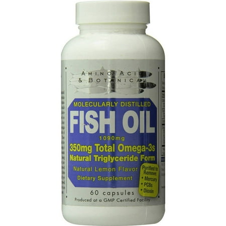 Amino Acid & Botanical Supply Fish Omega Oil, 60 CT