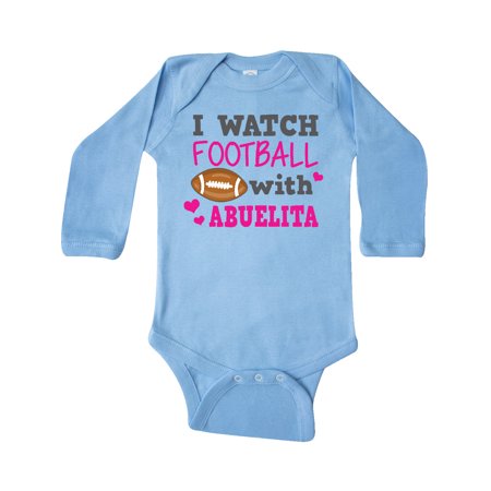 

Inktastic I Watch Football with My Abuelita Gift Baby Boy or Baby Girl Long Sleeve Bodysuit