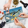 thumbnail image 5 of Penguin Cutting Board, Penguins Pole Wildlife Swimming Flying Dancing Family Group Icebergs Antarctica, Decorative Tempered Glass Cutting and Serving Board, Small Size, Multicolor, by Ambesonne, 5 of 5