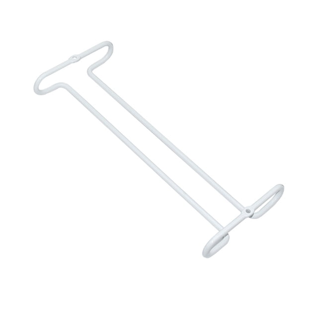 Oleegame 1PC Under Cabinet Glasses Stoage Stemware Wine Glass Rack Holder for Bar Kitchen White
