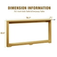 thumbnail image 6 of 70" Console Table,Narrow Wooden Console Sofa Table,Corrugated Storage Table for Hallway,Entrance,Natural, 6 of 7