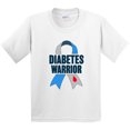 thumbnail image 3 of Inktastic Diabetes Warrior Diabetes Awareness Ribbon Youth T-Shirt, 3 of 5