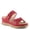 RED, variant on PATRIZIA Women's CATTANEO Hook and Loop Platform Wedge Sandals - Laser-Cut Design, Faux Leather, Cushioned Footbed
