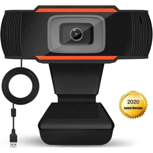 Microcad 720P HD Webcam USB avec Microphone pour PC, Ordinateurs Portables, Ordinateurs de Bureau et Jeux