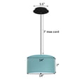 thumbnail image 2 of 14" W 2 Light Pendant Island Paridise Blue Shade with Diffuser, Black Cord, 2 of 5