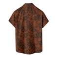 thumbnail image 6 of Hawaiian Shirt for Men Summer Short Sleeve Button Down Lapel Collar Floral Print Casual Beach Shirt Vacation Outfits, 6 of 6