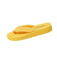 thumbnail image 2 of PiGOGI Women's Flip Flops Thick Sole Non-Slip Comfortable Beach Slippers Lightweight Summer Casual Yellow 5.5, 2 of 9