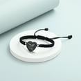thumbnail image 5 of Personalize Heart Urn Locket Adjustable Braided Rope Bracelet Funeral Urns Bracelet for Cremation Ashes Memorial Jewelry - Your Wings Were Ready But My Heart Was Not, 5 of 6