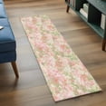 thumbnail image 4 of Pink Green Flower Runner Rug 2x6 FT, Non Slip Hallway Rugs, Watercolor Summer Botanical Washable Soft Floor Carpet Non-Shedding Throw Runner Carpet Long Rug for Entryway Kitchen Bedside Sliding Door, 4 of 8
