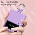 thumbnail image 3 of Funda para teléfono móvil a prueba de golpes con anillo para Samsung Galaxy Z Flip4 5G (púrpura), 3 of 7