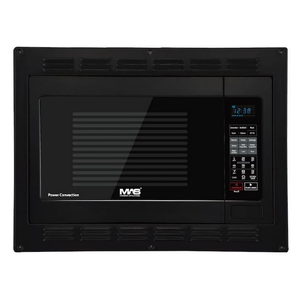 Contoure Microwave Oven RV-188BK-CON MAS; 1.1 Cubic Foot Capacity; 1000 Watts Cooking Power/1500 Watts Input Power; Blue LED Display And One Touch Preset; Convection Oven; Smart Air Fryer; Black