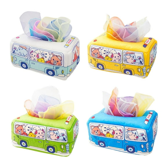 Caja De Pañuelos De Bebé Con 10 Cajones De Autobús Para Toallas De Mano Para Pequeños En Edad Preescolar Sunnimix Juego sensorial