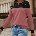 thumbnail image 5 of Women Long Sleeve Neck Fashion Sweaters Soft Knitted Casual Winter Pullover Sweater Loose Sweater Tops Streetwear Pink S, 5 of 9