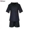 thumbnail image 1 of Anime japonés Tokyo Ghoul Cosplay Kaneki Ken Cosplay disfraz chaqueta con capucha pantalones cortos conjunto completo trajes hombres uniformes máscaras, 1 of 5