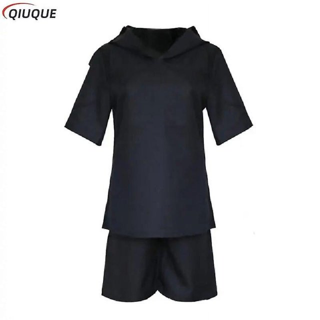 Anime japonés Tokyo Ghoul Cosplay Kaneki Ken Cosplay disfraz chaqueta con capucha pantalones cortos conjunto completo trajes hombres uniformes máscaras