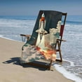 thumbnail image 4 of Space Galaxy Rocket NASA Bath Towel, Multi functional Bathroom, Hotel, Gym, Spa, and Beach Towel 30 * 60 inches, 4 of 8