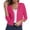 Hot Pink, variant on Kukoosong Women's 3/4 Sleeve V-Neck Cardigan Short Knitted Sweater