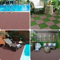 thumbnail image 6 of Olurrisa Outdoor Living 12" x 12" Composite Deck Tiles,44 Pack Interlocking Polypropylene Flooring for Patio, Deck,Poolside and Outdoor Spacesr Red Brown, 6 of 7