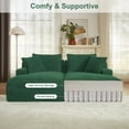 thumbnail image 6 of GNIXUU 78"Oversized Double Chaise Lounge Indoor, Corduroy Sleeper Sectional Couch, Upholstered Boneless Cloud Sofa Deep Seat, Comfy Plush Chair Bed for Living Room, 6 of 7