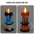 thumbnail image 3 of Fairnull Halloween LED Candle Skull Decor Festival Energy Saving Warm Light No Heating Decorate Electric Ghost Hand Safe Halloween Candle Light Gift, 3 of 10