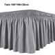 thumbnail image 2 of Monstrate Fácil de poner para una de cama funcional y práctica de cama elástica de primera calidad con volantes Juegos de cama Gris Doble 100*190+38, 2 of 6