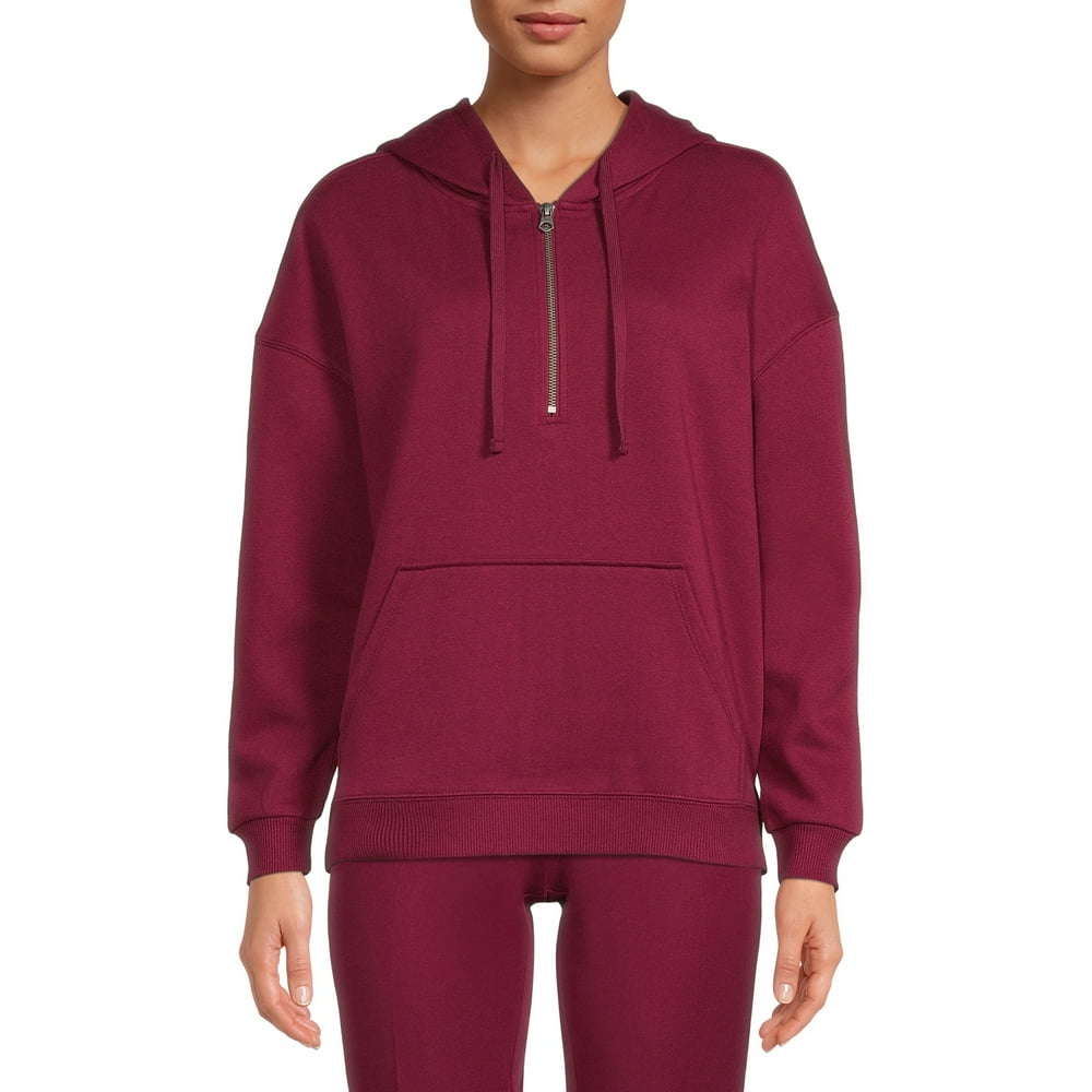 Time and Tru - Time and Tru Women's Quarter-Zip Pullover Hoodie ...