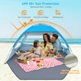 thumbnail image 4 of Gorich Beach Tent for 3/4/6/8 Person, UPF 50+ UV Protection, Portable Sun Shelter, Easy Setup Sun Shade Beach Canopy with Carry Bag, 4 of 11