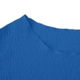 thumbnail image 7 of ZHYou Summer Short Sleeve Dresses for Women Flowy Ruffle Hem Lightweight Plus Size V Neck Cute Dresses,Blue,Size XL, 7 of 7
