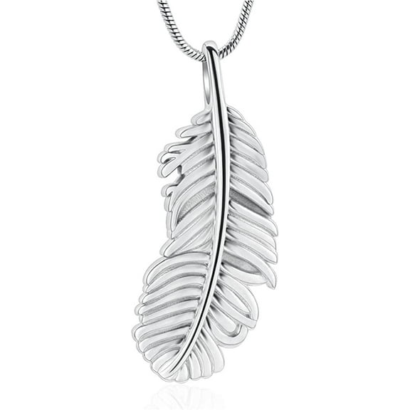 Angel Wing Cremation Necklace for Ashes Stainless Steel Urn Pendant Ashes Holder Memorial Jewelry for Women /Men