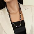 thumbnail image 5 of GlassOfVenice Murano Glass Mosaic Long Necklace - Black, 5 of 9