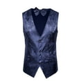 thumbnail image 3 of Pejock Mens Suit Vest Business Formal Dress Slim Fit Casual Waistcoat Vest for Suit or Tuxedo, 3 of 4