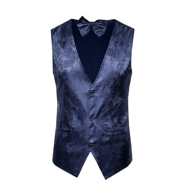 Camiseta de Moda de Corbata para Hombre con Bolsillos de Impresión, Blusa sin Mangas con Cuello en V para Uso Casual Y Diario