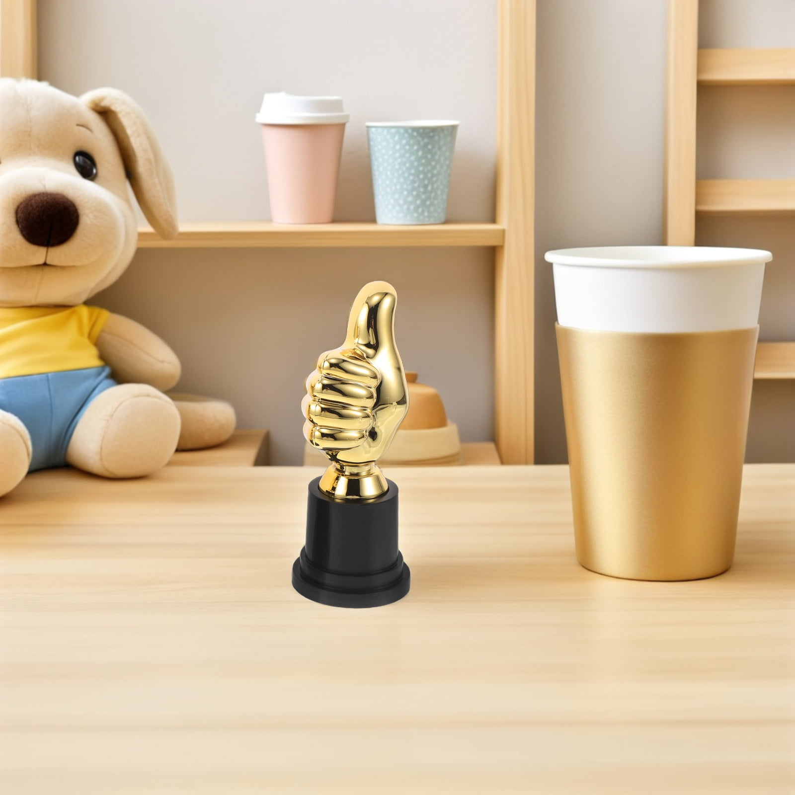 ELAYARD 15Pcs Mini Award Trophies Plastic Golden Cups for Parties Events Motivational Prizes for Participants