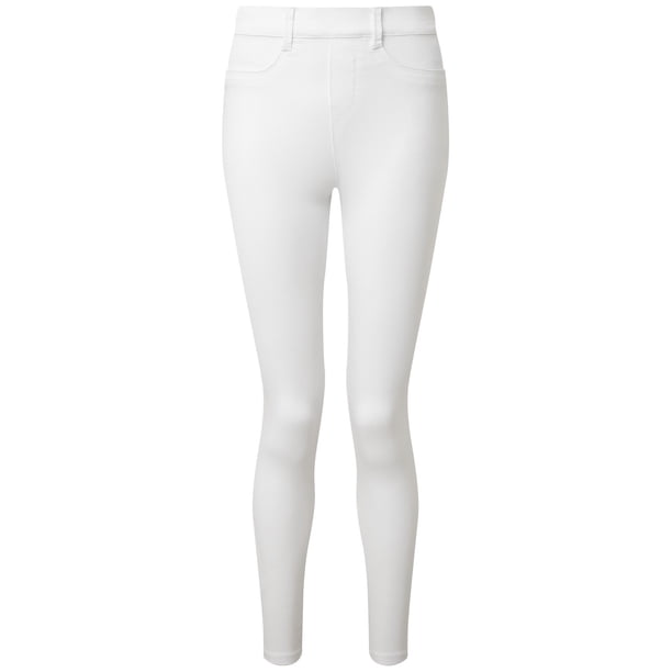Asquith & Fox - Leggings jeggings de talle clásico para mujer señora (Blanco)