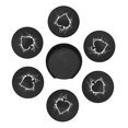 thumbnail image 5 of LNWH Coasters, Poker Spades Aces Leather Round Coasters Set of 6 for Kitchen Dining Room Living Room Bar - Tabletop Waterproof and Anti-scald, 5 of 8