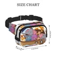 thumbnail image 4 of Fotbe Rainbow Animals on Noah's Ark Cangurera Cuadrada con Estampado de Doble Capa, Bolsa de Cintura Ajustable Mini para Hombres y Mujeres, 4 of 9
