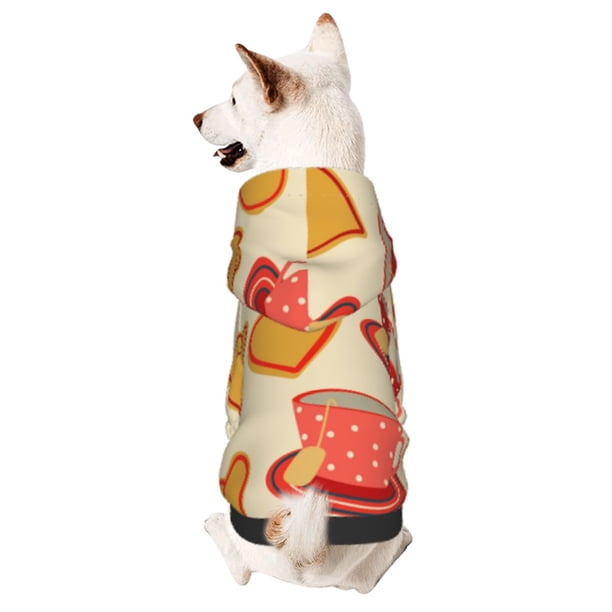 Balery Cups of Tea Sudadera con Capucha para Perros Pequeños – Ropa para Mascotas, Disfraz para Perros y Gatos, Ideal para Fiestas y Cosplay-X-Small