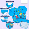 thumbnail image 3 of 1Pack 5Size Kids Art Smock Apron Premium Long Sleeve Waterproof Bib for Painting and Eating, 3 of 6