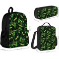 thumbnail image 2 of Bookbag Backpack 3 Pcs Set For Unisex Bookbag Bag For Unisex(Compatible With Cool green Video Game Weapon Gamer pattern), 2 of 6