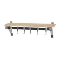 thumbnail image 1 of Concept Housewares PR-40322 Innovative 30'' Stainless Steel Track Wall Kitchen Rack With Natural Wood Shelf, 1 of 1