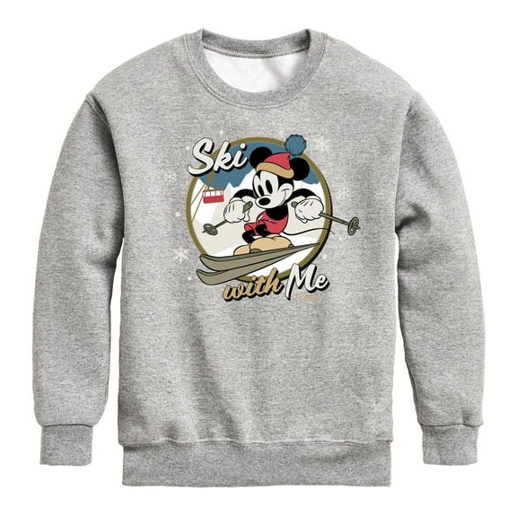 Disney - Ski With Me - Toddler & Youth Crewneck Fleece Sweatshirt
