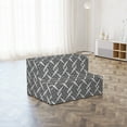 thumbnail image 4 of Abstract Foldable Mattress, Concentric Squares Pattern, 74.8" x 35.4", Charcoal Grey and White, by Ambesonne, 4 of 6
