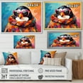 thumbnail image 4 of Designart "Penguin in Pop Art With Sunglasses" Animals Framed Wall Art - Modern Red Penguin Bedroom Framed Canvas Wall Art, 4 of 6