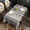 thumbnail image 2 of Rectangle Waterproof Tablecloth 60×102 Inch, Black Lines Bohemia Style Reusable Indoor/Outdoor Durable Table Cover for Party Kitchen Dinner Room Decor, 2 of 6