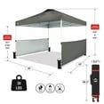 thumbnail image 5 of CROWN SHADES 10x10 Pop up Canopy Tent Instant Canopy Including 2 Half Sidewalls, 4 Ropes, 8 Stakes, 4 Weight Bags, STO 'N Go Bag Gray, 5 of 7