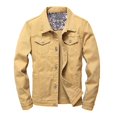 thumbnail image 1 of Chaqueta vaquera informal para hombre Slim Men Fits Denim Jacket Solid Male Co, 1 of 3