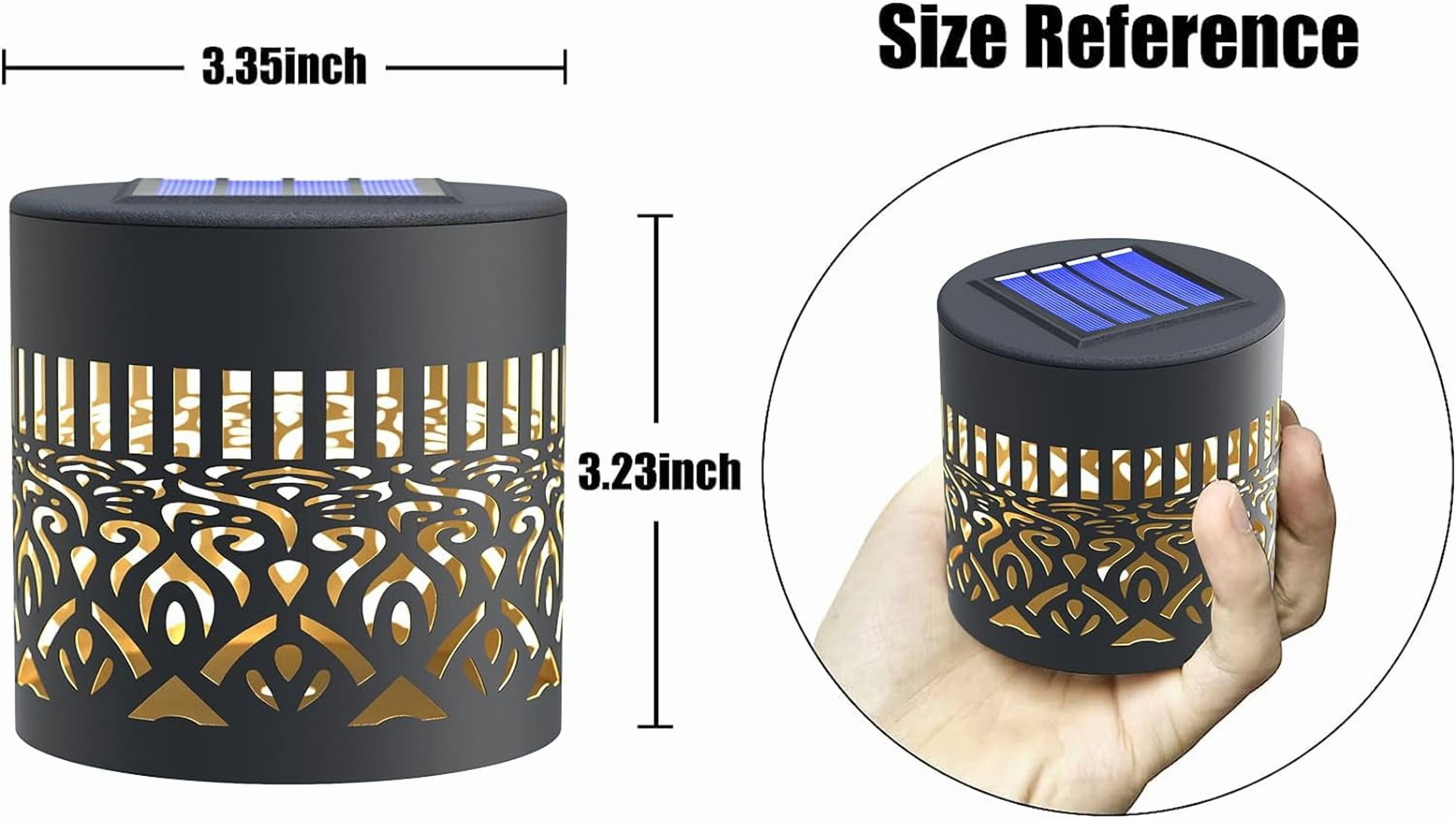 Govvep 2 Pack Metal Solar Powered LED Fence Lights, Mandala Peacock Feather Pattern, Waterproof Outdoor Wall & Step Lighting for Garden Patio Backyard Decor