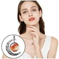 thumbnail image 2 of Pompotops Matching Necklace for Couples Love Moon Couple Necklace Star Stone Pendant Jewelry Valentine's Day Gift Multicolor, 2 of 4