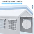 thumbnail image 4 of Outsunny 10’ x 20’ Adjustable Durable White Carport, 4 of 9